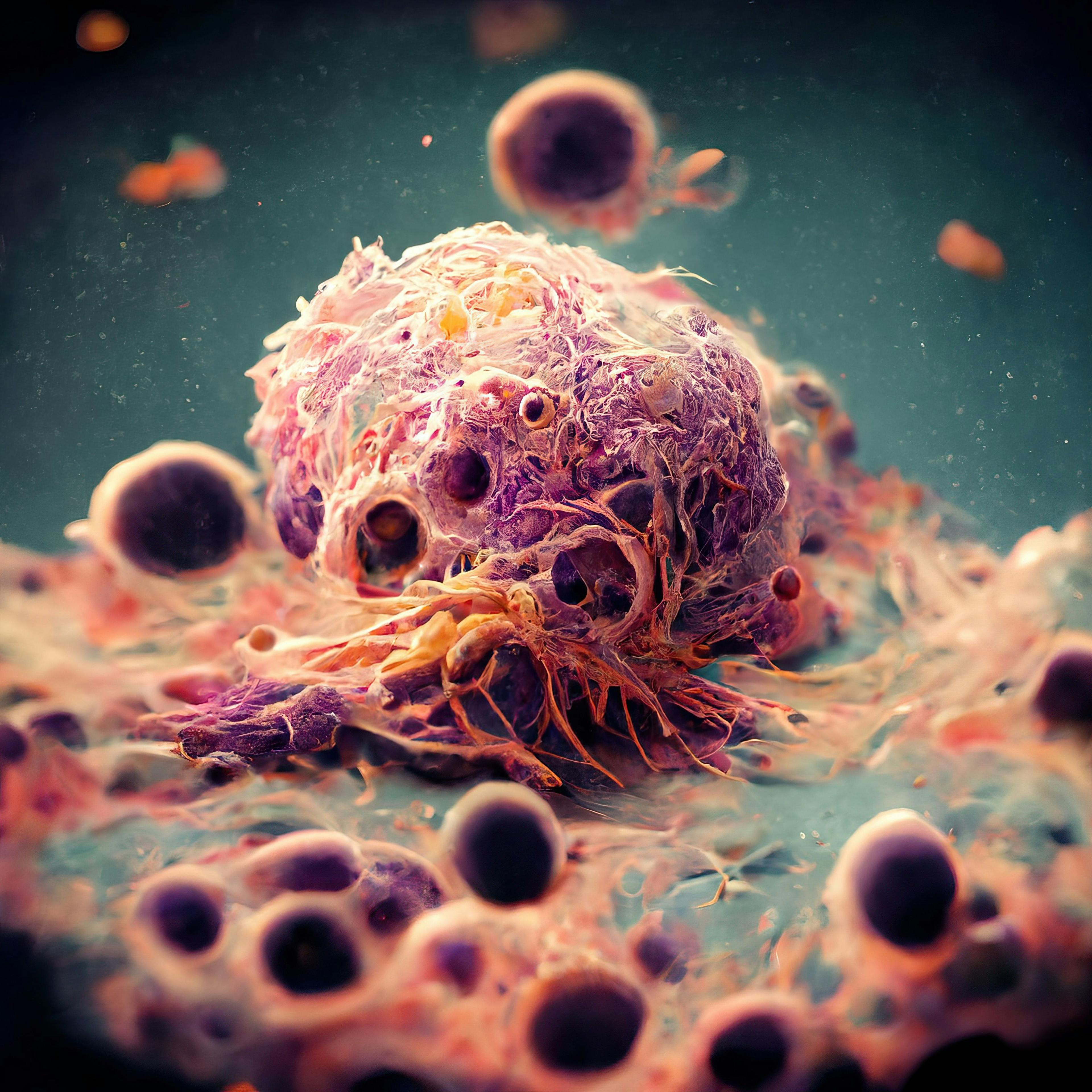 Cancer cells and cancerous malignant cell tumour growth in a human body caused by carcinogens and genetics, leukemia or lymphoma, chemotherapy or radiation therapy: © Rick - stock.adobe.com